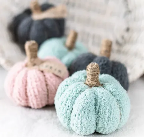 Fuzzy Sock Pumpkins